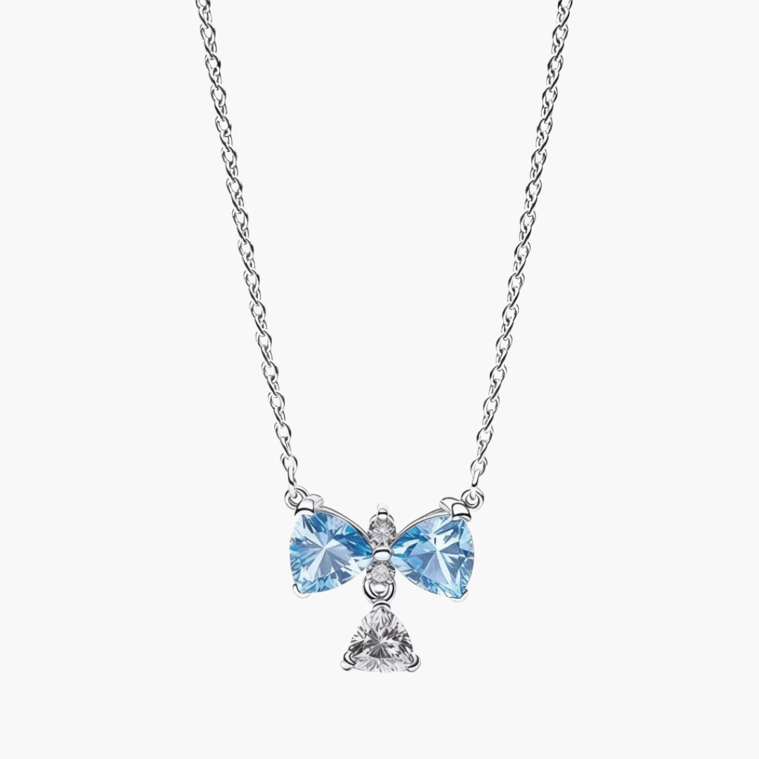 Bridgerton Blue Bow Pandora Inspired Necklace