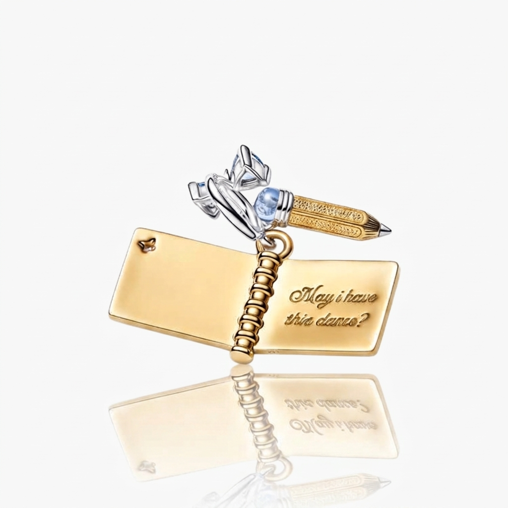 Bridgerton "May I Have This Dance" Pandora Inspired Dance Card Charm Pendant