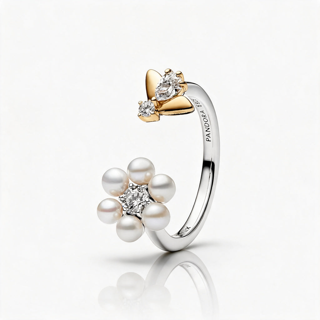 Bridgerton Bee Pearl Pandora Inspired Ring