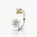 Bridgerton Bee Pearl Pandora Inspired Ring