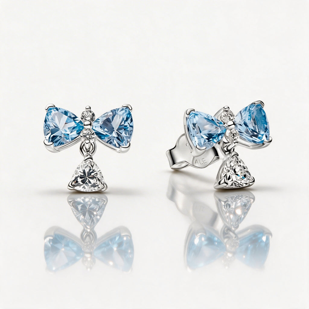 Bridgerton Blue Bow Pandora Inspired Earrings