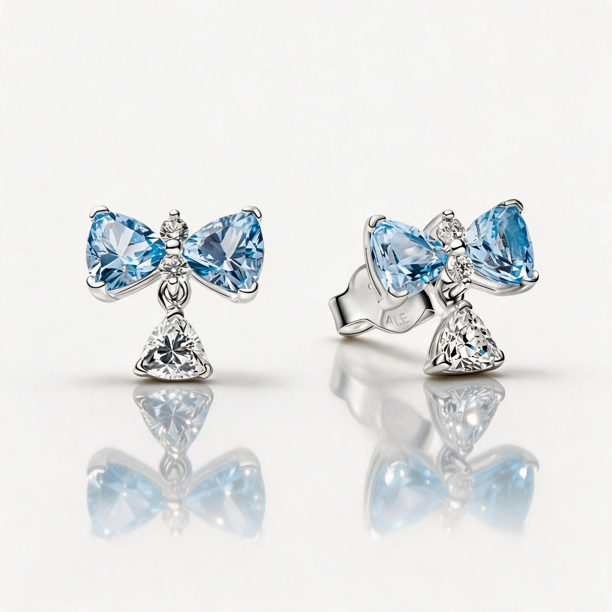 Bridgerton Blue Bow Pandora Inspired Earrings