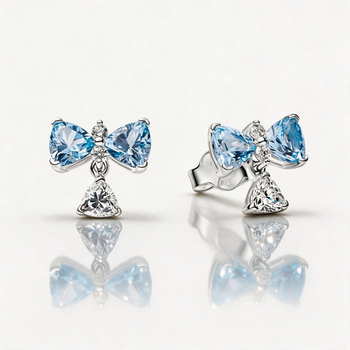 Bridgerton Blue Bow Pandora Inspired Earrings