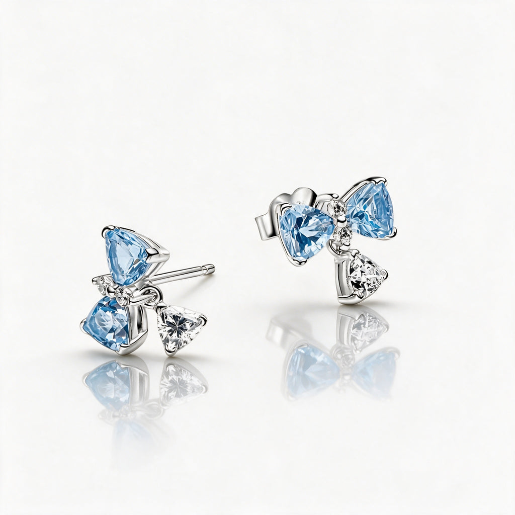 Bridgerton Blue Bow Pandora Inspired Earrings
