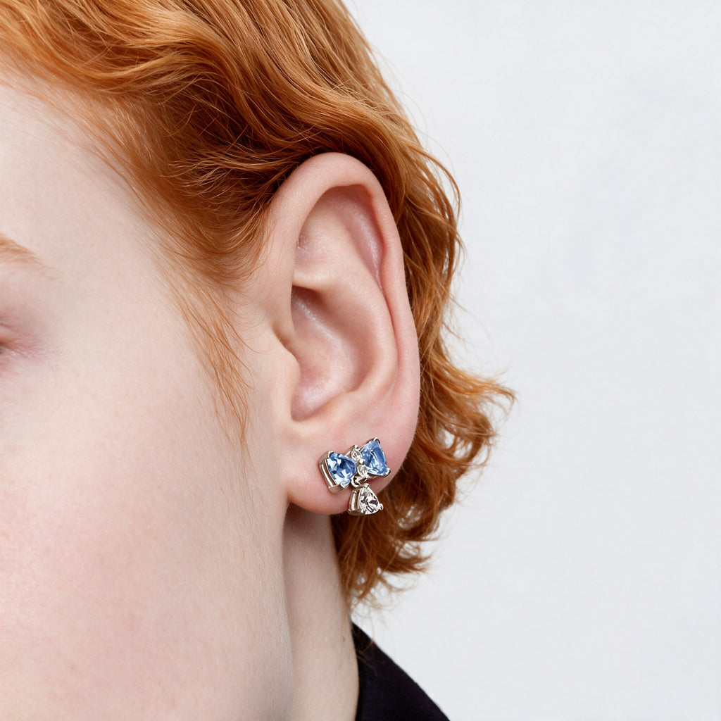 Bridgerton Blue Bow Pandora Inspired Earrings
