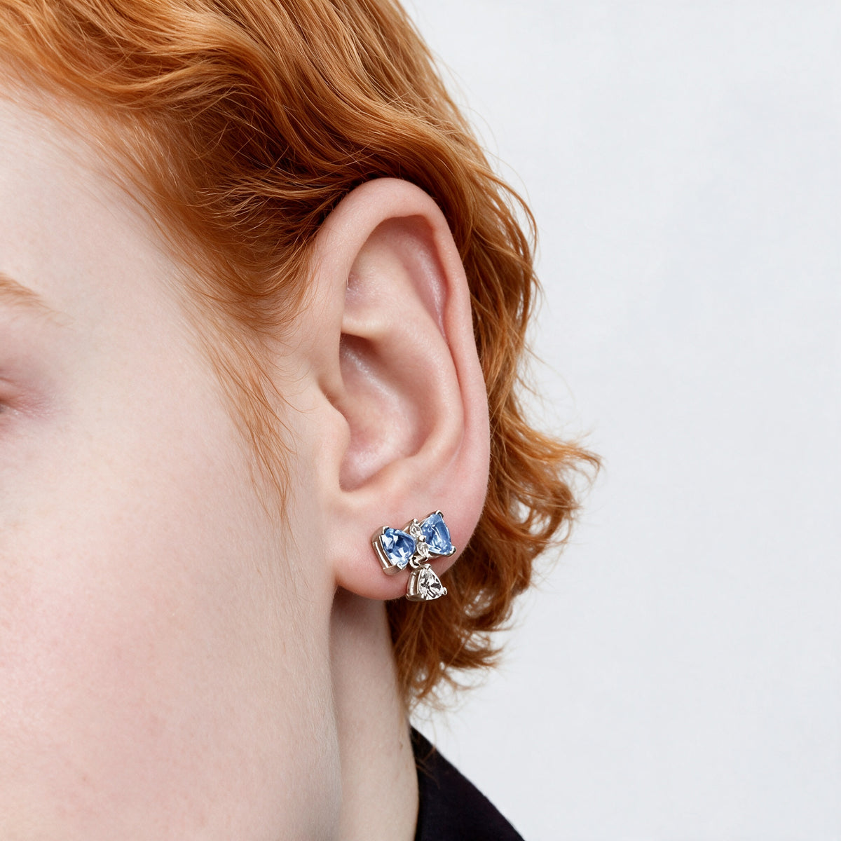 Bridgerton Blue Bow Pandora Inspired Earrings