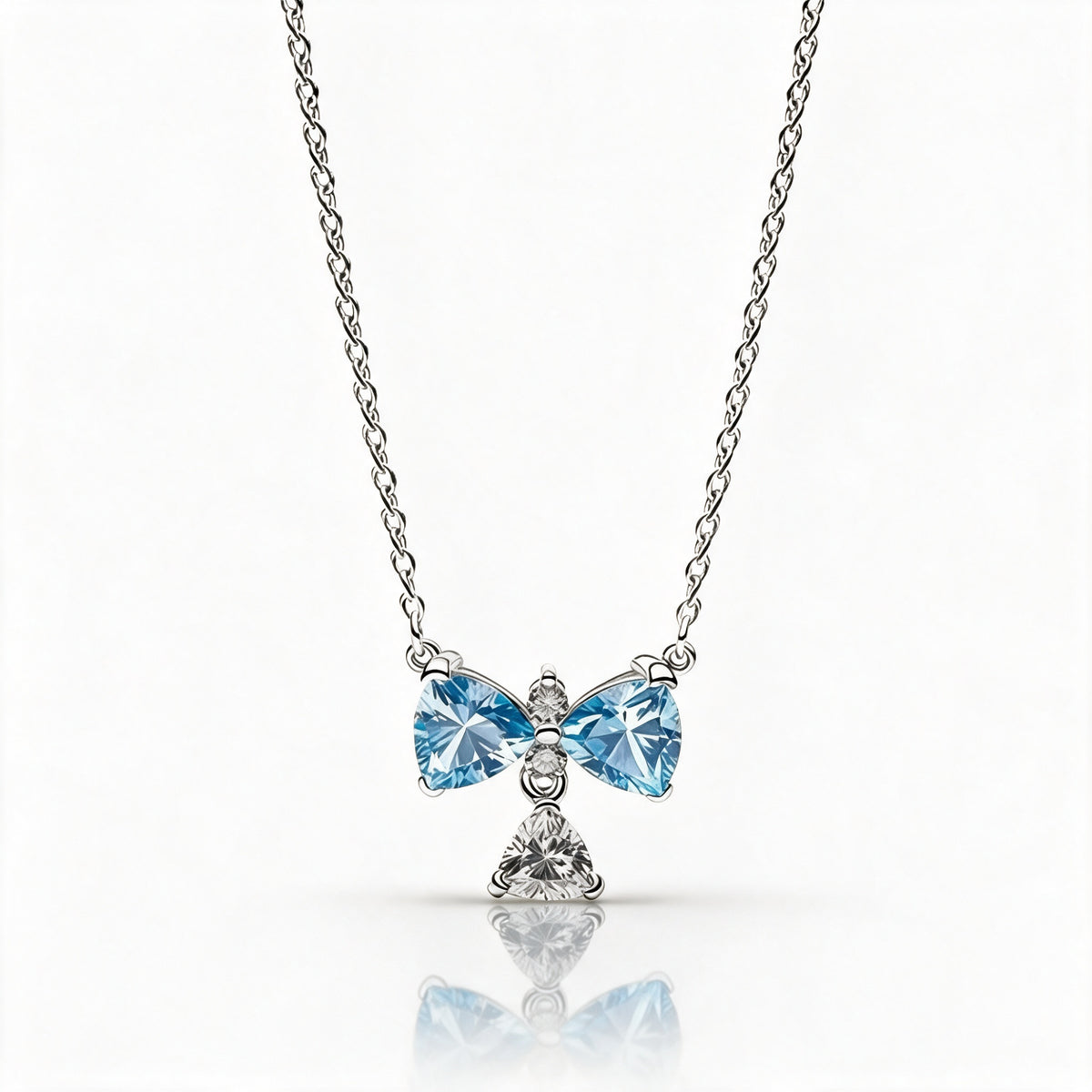 Bridgerton Blue Bow Pandora Inspired Necklace