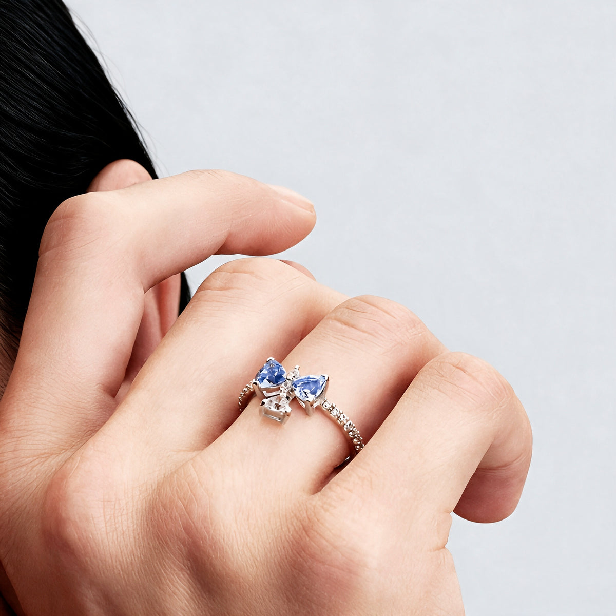 Bridgerton Blue Bow Pandora Inspired Ring
