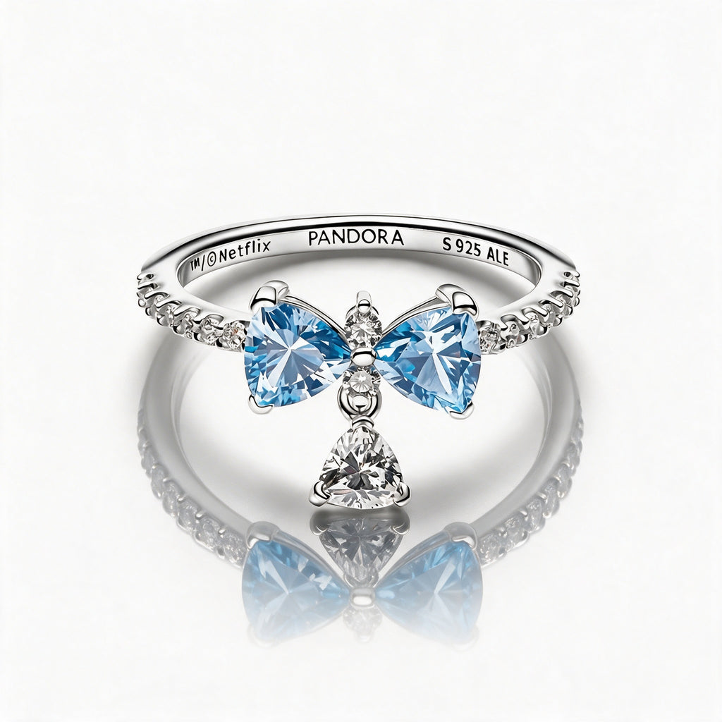 Bridgerton Blue Bow Pandora Inspired Ring