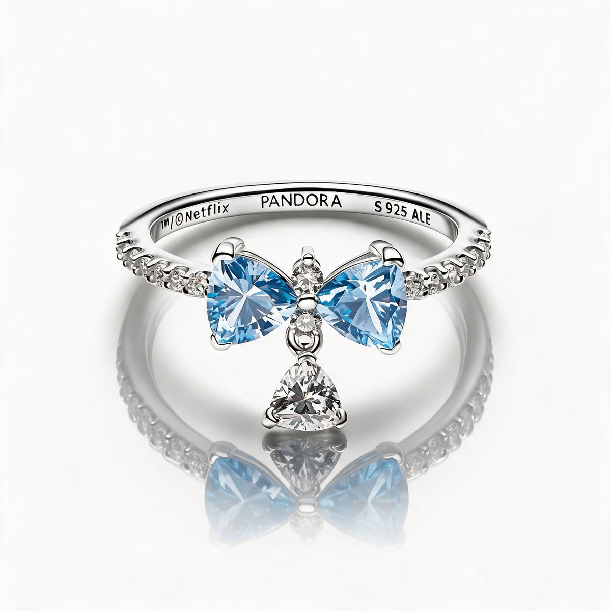 Bridgerton Blue Bow Pandora Inspired Ring