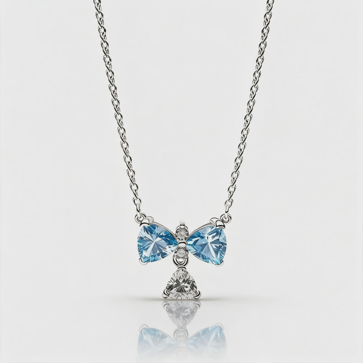 Bridgerton Blue Bow Pandora Inspired Necklace