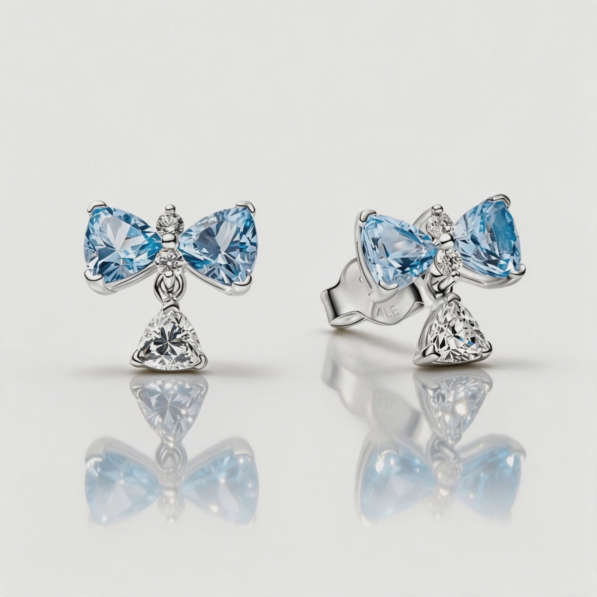 Bridgerton Blue Bow Pandora Inspired Earrings